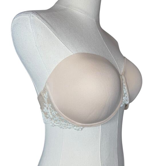 Wacoal Embrace Strapless Push Up Lace Bra 854191 Nude - Picture 3 of 7